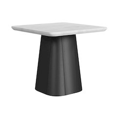 Yuri End Table in White and Black