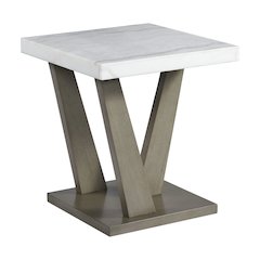 Graham Square End Table in Grey