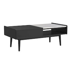 Indina 2PC Occasional Table in Black-Coffee Table & End Table