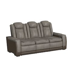 Niven 2PC Living Room Set in Rocky Grey/Brown-Sofa & Loveseat