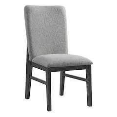 Canal Side Chair with Grey Fabric (PGY1113-4) in Black (2 Per Carton)