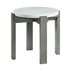 Rysa Round End Table in Grey