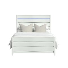 Chett Queen Bed with LED in White