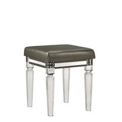 Charlotte Vanity Stool with Acrylic Leg