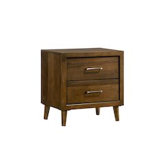 Zuma 2-Drawer Nightstand in Walnut