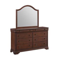 Stark Dresser & Mirror Set in Cherry