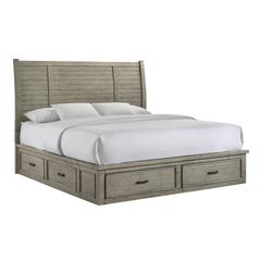 Damen King Storage Bed in Drift Grey