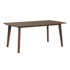 Veronica 7PC Dining Set in Walnut-Rectangular Table and Six Fabric Chairs