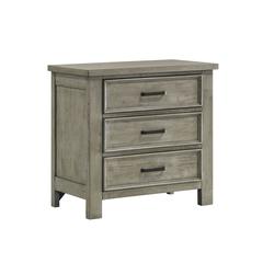 Damen 3-Drawer Nightstand in Drift Grey