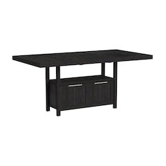 Transcend Counter Table with 20" Leaf in Charcoal