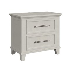 Henrik 2-Drawer Nightstand with USB in Ivory