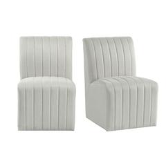 Rizzo Dining Side Chair in Beige Linen (2 Per Carton)
