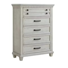 Windom 5-Drawer Chest in Antique White