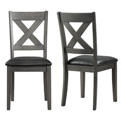 Alexa Standard Height Side Chair Set in Gray