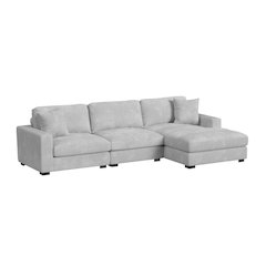 Mesa Modular 3PC Sectional Set with RHF Chaise in Steno Stone