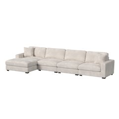 Mesa Modular 4PC Sectional Set with LHF Chaise in Steno Beige