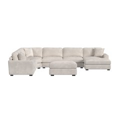 Mesa Modular 7PC Sectional Set with RHF Chaise in Steno Beige
