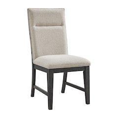 Edge Dining Chair with Light Grey Fabric in Espresso