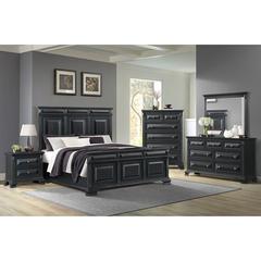 Sumner 2-Drawer Nightstand with USB in Black