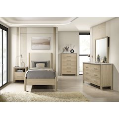Joanna Twin Bed in Natural