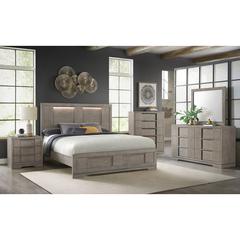 Argo 3-Drawer Nightstand with USB in Grey