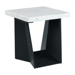 Tobias End Table with White Marble Top