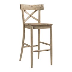 Beach Counter Stool with Back Support for Kitchen Island or Bar Seating