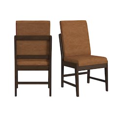 Perth Dining Side Chair with Bozeman Brown PU in Brown (2 Per Carton)