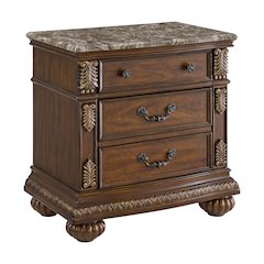 Concerto Nightstand with USB-C in Brown