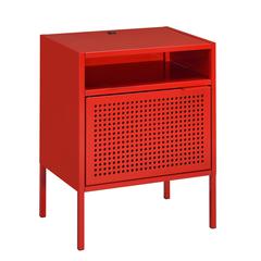 Gemma Nightstand with USB Port in Red