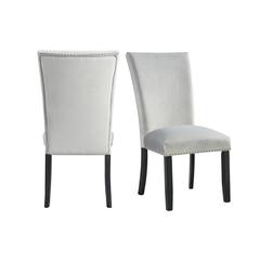 Celine Gray Velvet Side Chair set