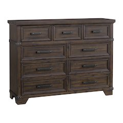 Canyon Ridge 9-Drawer Dresser in Charcoal