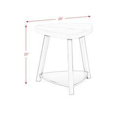 Lena White Marble Top End Table