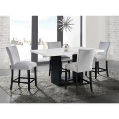 Willow White Marble Counter Height Dining Table