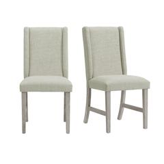 Holmes Dining Side Chair with Heirloom Fabric in White (2 Per Carton)
