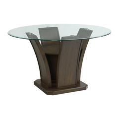 Simms Round Standard Height Dining Table in Walnut