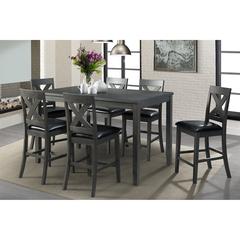 Alexa 7PC Counter Height Dining Set in Gray