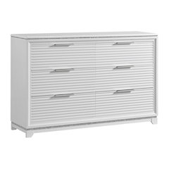 Xena 6-Drawer Dresser in White