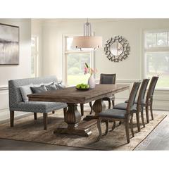 Hayward 6PC Dining Set-Table, Four Chairs and Settee