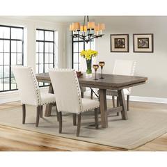 Dex 5PC Dining Set-Table, 4 Upholstered Side Chairs