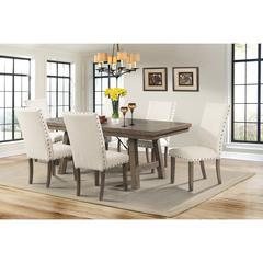 Dex 7PC Dining Set-Table & 6 Upholstered Side Chairs