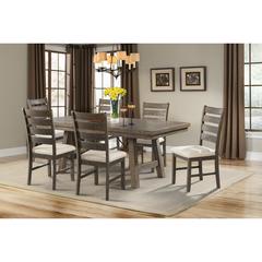 Dex 7PC Dining Set- Table, 6 Ladder Side Chairs