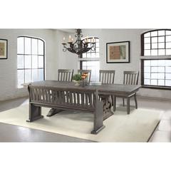 Stanford 6PC Dining Set-Table, 4 Side Chairs & Pew Bench