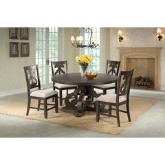 Stanford Round 5PC Dining Set-Round Table & 4 Chairs
