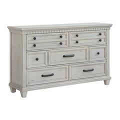 Windom 7-Drawer Dresser in Antique White