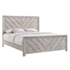 Keely King Panel Bed in White