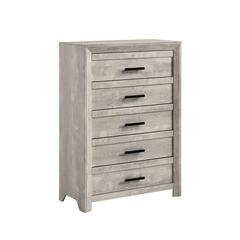 Keely 5-Drawer Chest in White