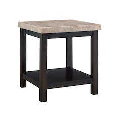 The Caleb End Table with Marble Top