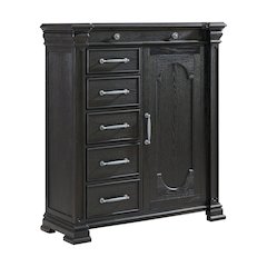 Paterson 1 Door and 7-Drawer Chest in Black