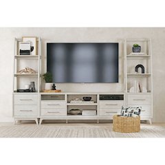 Clare 71" TV Console without Fireplace Insert in Almond